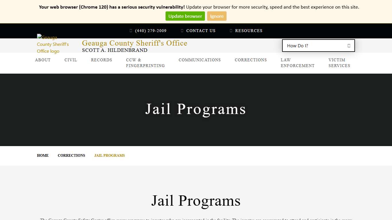 Jail Programs Geauga County Sheriff's Office