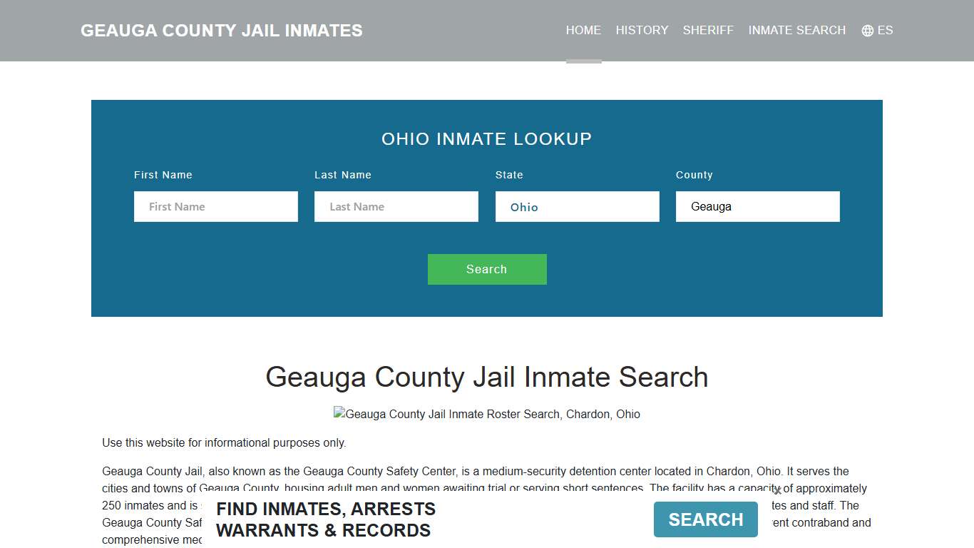 Geauga County Jail Inmate Roster Lookup, Chardon, OH